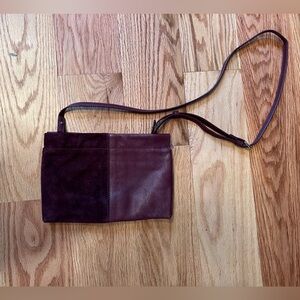 ZARA Burgundy Leather Crossbody Bag